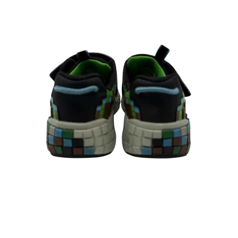 Skechers Mega-Craft Sneakers Boys Size 5 Green Brown Pixel Block Athletic